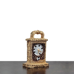 Mantel clock (carriage clock), gold-colored