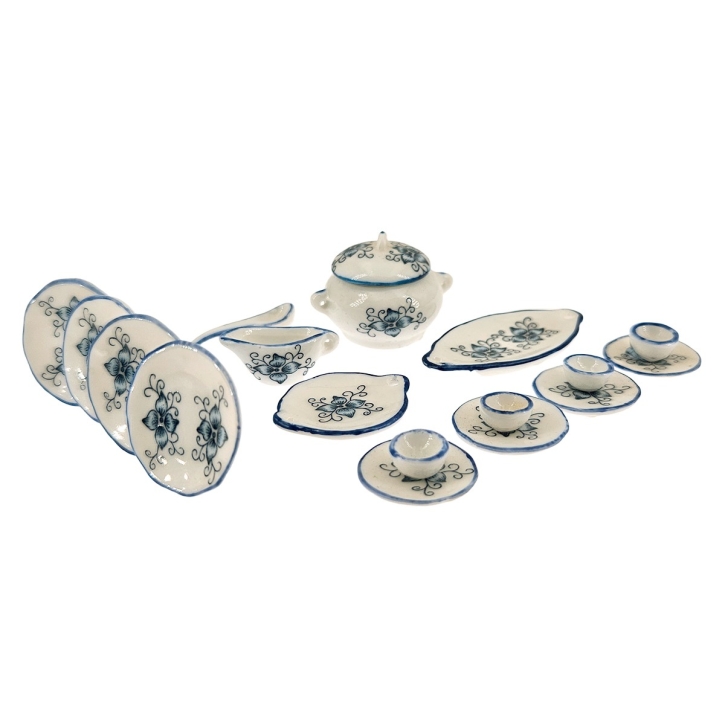 Dinner service Lotus, 17 pcs.